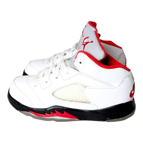 NIKE Air Jordan 5 Retro 'Fire Red' TD Sneakers Suze 9C - Picture 2 of 7